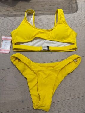 Yellow Two-Piece Bikini Set - Women Swim
